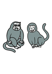 ガラの悪い猿のイラスト