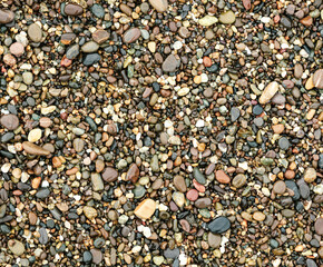 Stone pebbles by the sea.
