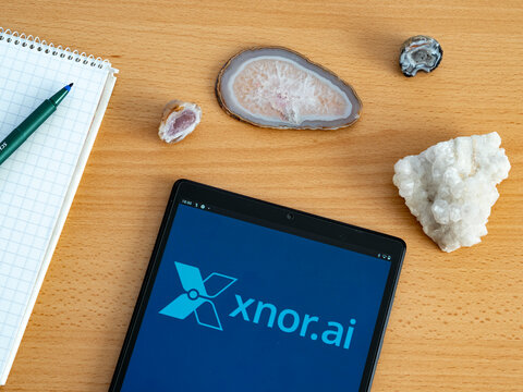 In this photo illustration XNOR.AI, Inc. owned by Apple Inc. logo seen displayed on a tablet