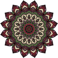 マンダラアート(エスニック、紫、メヘンディ、背景素材)