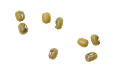 Mung beans isolated on white background.