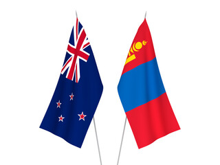 Mongolia and New Zealand flags