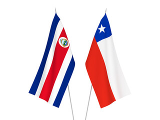 Chile and Republic of Costa Rica flags