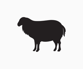 Silhouette lamb vector. Lamb, Sheep silhouette. Sheep vector icon template.
