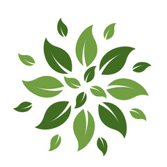 新緑　葉っぱのロゴ 8 黄緑