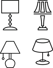 Table lamp icon vector image