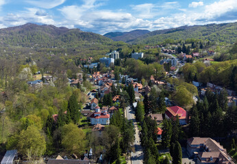 Aerial view of Sovata resort - Romania 