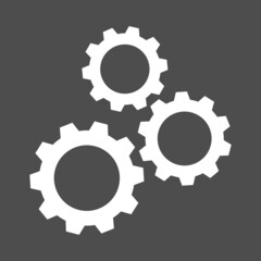 Gear icon template color editable. Gear symbol vector sign isolated on white background.