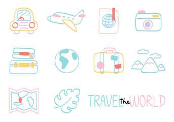 Travel the world collection - hand drawn