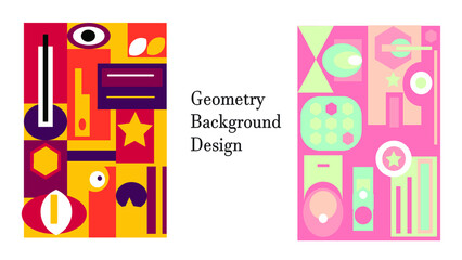 Geometrical minimalistic flat background design 