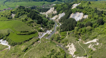 Landscape from the salt canyon from Praid resort - Romania