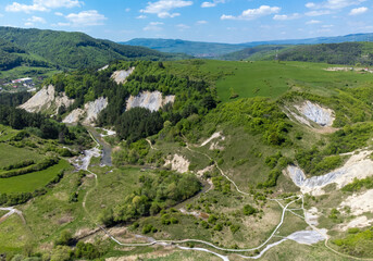 Landscape from the salt canyon from Praid resort - Romania