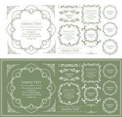 オシャレなフレーム。デザインテンプレート。ゴージャスな額のセット。