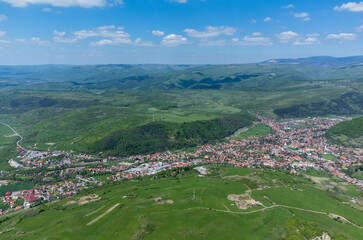 Fototapeta na wymiar Praid resort - Romania seen from above