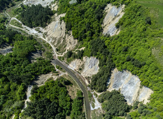 Landscape from the salt canyon from Praid resort - Romania