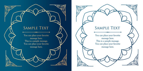 オシャレなフレーム。デザインテンプレート。ゴージャスな額のセット。