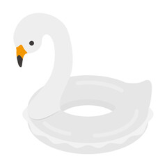 白鳥の浮き輪のイラスト