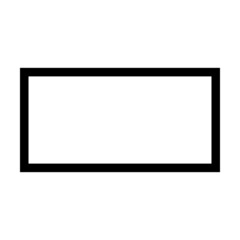 Rectangle shape icon vector outline stroke symbol for creative graphic design ui element in a pictogram illustration