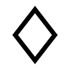 Rhombus symbol shape vector icon for creative graphic design ui element in a pictogram illustration