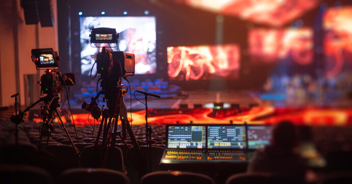 studio camera at the concert.