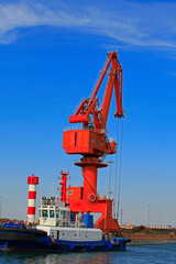 Port crane work