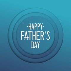 Happy international fathers day paper cut style greeting template