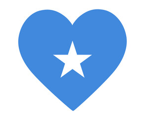 Somalia Flag National Africa Emblem Heart Icon Vector Illustration Abstract Design Element