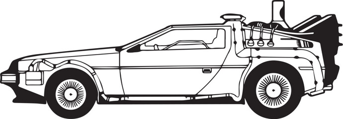 Verctor isolated silhouette car sign