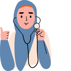 Fototapeta premium Muslim nurse in hijab 