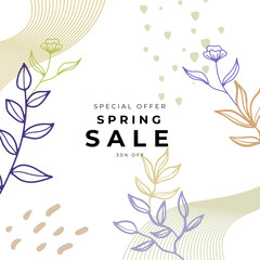 Set of floral spring summer fall universal artistic templates. Good for greeting cards, invitations, flyers and other graphic design.