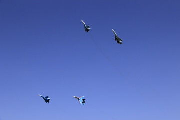 airplanes in the sky