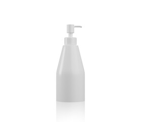 Liquid Soap. cosmetics white Plastic Bottle. Blank white mockup plastic bottle for cosmetic product isolated on white background.  3d render illustration