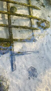 Buried treasure under water 