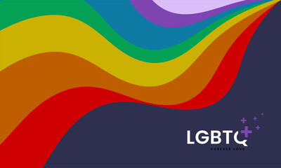 THE LGBTQ rainbow abstract background in vector, illustration. homosexual, gay community, tolerant LGBTQ society, Lesbians and gays for LGBTQ concept