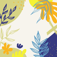 Organic sale instagram post square social media promotion template