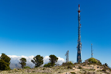 Radio and television transmitter tower on Srd hill above Dubrovnik.