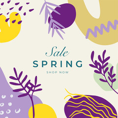 Vector design templates in simple modern style with copy space for text, flowers and leaves - wedding invitation backgrounds and frames, social media stories wallpapers