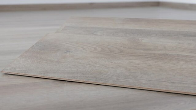 Wooden floor samples of laminate. Timber, laminate flooring.