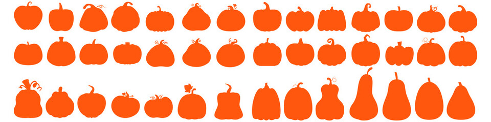 Pumpkin icon vector set. Halloween illustration sign collection.