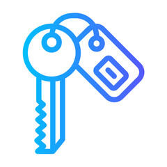 room key gradient icon