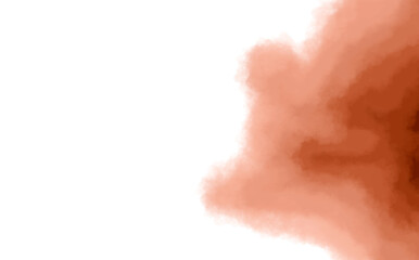 A spot on a white background of brown (coffee) color. Abstract watercolor texture