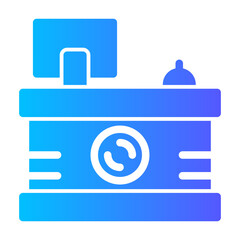 Obraz premium reception gradient icon