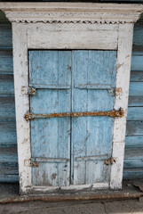 old typical vintage wooden door