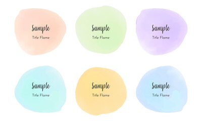 綺麗な水彩　円フレームセット