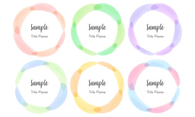 綺麗な水彩　円フレームセット