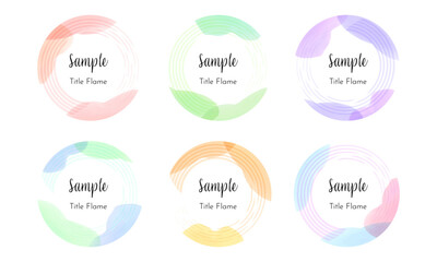 綺麗な水彩　円フレームセット