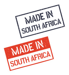 made in South Africa stamp set, product labels of the Republic of South Africa