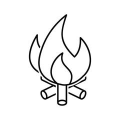 Black line icon for Bonfire