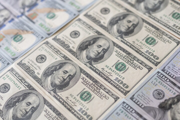 New Hundred Dollar Bills for background