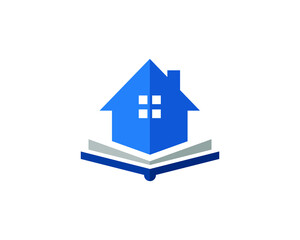 House and book combination  logo
